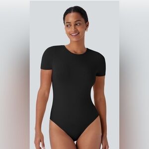 Halara Short Sleeve Round Neck Bodysuit